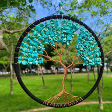 Load image into Gallery viewer, 1PC Tree of Life Crystal Wall Hanging Pendant Natural Stones Amethyst Lapis Lazuli Citrine Rose Quartz