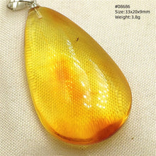 Load image into Gallery viewer, Natural Baltic Amber Teardrop Pendant – Premium Genuine Yellow Amber Necklace Gift