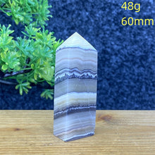 Load image into Gallery viewer, Rare Natural Striped Calcite And Agate Symbiont Crystal Obelisk