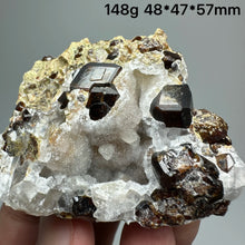 Load image into Gallery viewer, 1PC Natural Dark Brown Andradite Garnet Cluster Raw Crystal Mineral Specimen Home Decor