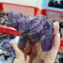 Load image into Gallery viewer, 1PC Natural Dream Amethyst Elephant Carving for Healing