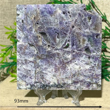 Load image into Gallery viewer, Druzy Sphalerite Crystal Slab Display – Natural Mineral Specimen Slice with Stand for Collection &amp; Home Decor