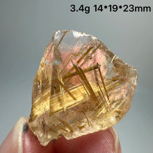 Load image into Gallery viewer, Natural Brazil Gold Rutilated Quartz Hair Crystal and specular hematite symbiosis Mineral Specimen