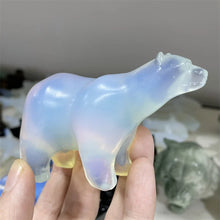 Load image into Gallery viewer, 1PC Natural Opalite Polar Bear Stone Carving