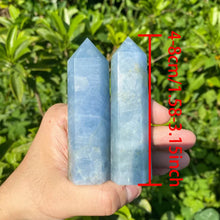 Load image into Gallery viewer, Natural Celestite Crystal Obelisk for Calming Energy Meditation Spiritual Decor