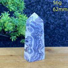 Load image into Gallery viewer, Rare Natural Striped Calcite And Agate Symbiont Crystal Obelisk
