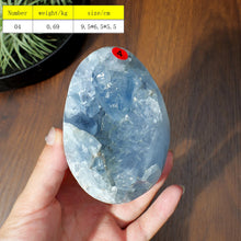 Load image into Gallery viewer, 1PC High Quality Natural Blue Celestite Heart Cluster Raw Geode for Meditation