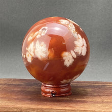 Load image into Gallery viewer, Natural Red Cherry Blossom Agate Sphere for Healing
