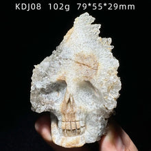 Load image into Gallery viewer, Natural Clear Quartz Skull Carving Mineral Specimen Unpolished Cluster