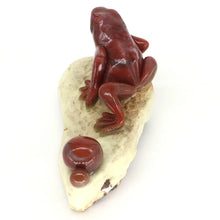 Load image into Gallery viewer, 6.4" Frog Natural India Agate Crystal Carving Home Decor