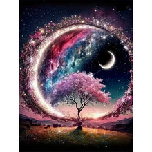 Load image into Gallery viewer, Flower Moon Round Diamond Painting Set DIY Home Decoration Frameless Art