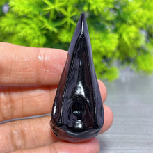 Load image into Gallery viewer, Natural Black Obsidian Crow Skull Carving