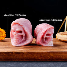 Load image into Gallery viewer, 1PC Natural Pink Opal Grim Reaper Skull Carving Polished