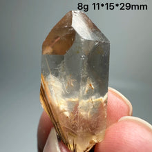 Load image into Gallery viewer, Natural Brazil Gold Rutilated Quartz Hair Crystal and specular hematite symbiosis Mineral Specimen