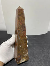 Load image into Gallery viewer, Natural Ocean Jasper Crystal Point Wand – Large Quartz Mineral Specimen for Collection &amp; Home Decor