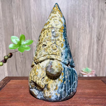 Load image into Gallery viewer, Natural Ocean Jasper Gnome Carving – Hand Carved Crystal Gemstone Figurine for Collection &amp; Home Decor