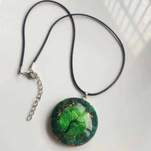 Load image into Gallery viewer, Orgonite Energy Pendant Green Malachite Tree of Life Orgone for Healing