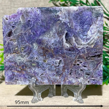Load image into Gallery viewer, Druzy Sphalerite Crystal Slab Display – Natural Mineral Specimen Slice with Stand for Collection &amp; Home Decor