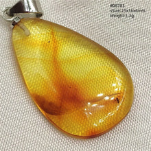 Load image into Gallery viewer, Natural Baltic Amber Teardrop Pendant – Premium Genuine Yellow Amber Necklace Gift
