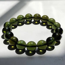 Load image into Gallery viewer, 1PC Natural Moldavite Crystal Beaded Meteorite Bracelet 8mm Beads
