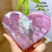 Load image into Gallery viewer, High Quality Natural Pink Tourmaline Smoky Quartz Lepidolite Crystal Heart