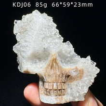 Load image into Gallery viewer, Natural Clear Quartz Skull Carving Mineral Specimen Unpolished Cluster