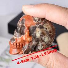 Load image into Gallery viewer, Natural Money Agate Skull Carving Home Decor