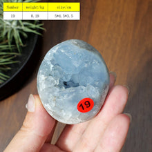 Load image into Gallery viewer, 1PC High Quality Natural Blue Celestite Heart Cluster Raw Geode for Meditation