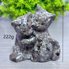 Load image into Gallery viewer, 1PC Yooperlite Cat Natural Crystal Carving