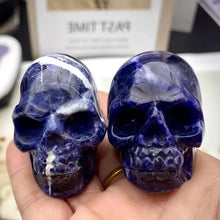 Load image into Gallery viewer, Natural Sodalite Crystal Skull Carving Home Decor