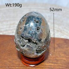 Load image into Gallery viewer, Natural Pyrite Geode Druzy Egg Polished High Quality Mineral Specimen