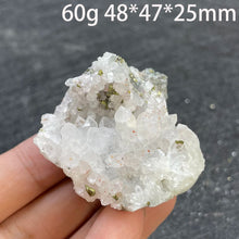 Load image into Gallery viewer, Natural White Clear Quartz Cluster with Pyrite Raw Mineral Specimen for Home Decor