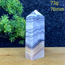 Load image into Gallery viewer, Rare Natural Striped Calcite And Agate Symbiont Crystal Obelisk