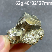 Load image into Gallery viewer, 1PC Natural Raw Pyrite Crystal Mineral Specimen with Quartz for Healing