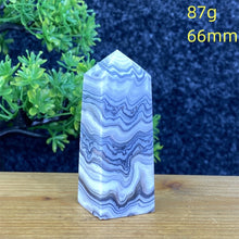Load image into Gallery viewer, Rare Natural Striped Calcite And Agate Symbiont Crystal Obelisk