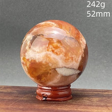Load image into Gallery viewer, Natural Red Cherry Blossom Agate Sphere for Healing