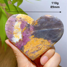 Load image into Gallery viewer, High Quality Natural Pink Tourmaline Smoky Quartz Lepidolite Crystal Heart