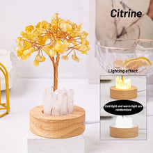 Load image into Gallery viewer, 1PC Natural Crystal Chip Tree Lamp Crystal Base USB Port