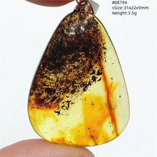 Load image into Gallery viewer, Natural Baltic Amber Teardrop Pendant – Premium Genuine Yellow Amber Necklace Gift