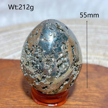 Load image into Gallery viewer, Natural Pyrite Geode Druzy Egg Polished High Quality Mineral Specimen