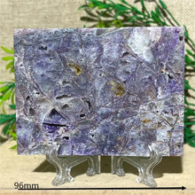 Load image into Gallery viewer, Druzy Sphalerite Crystal Slab Display – Natural Mineral Specimen Slice with Stand for Collection &amp; Home Decor