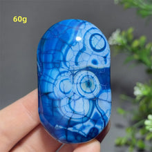 Load image into Gallery viewer, 1PC Natural Dragon Pattern Agate Palm Stone Polished