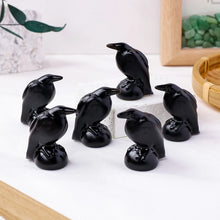 Load image into Gallery viewer, 1PC High Quality Obsidian Crow Figurine Carving