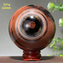 Load image into Gallery viewer, Natural Striped Agate Crystal Sphere – Quartz Mineral Specimen for Collection, Meditation &amp; Home Decor