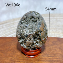 Load image into Gallery viewer, Natural Pyrite Geode Druzy Egg Polished High Quality Mineral Specimen