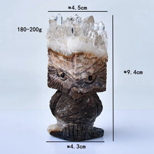 Load image into Gallery viewer, Owl/Hedgehog/Squirrel Carving Featuring Uruguay Purple Amethyst Mineral Specimen