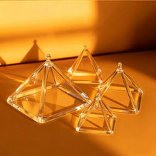 Load image into Gallery viewer, 3-10inch Clear Crystal Quartz Singing Pyramid Sound Energy Healing Instrument for Meditation