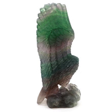 Load image into Gallery viewer, 8" Eagle Natural Fluorite Crystal Carving Home Decor