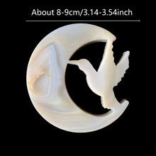 Load image into Gallery viewer, 1PC Natural Crystal Agate Moon &amp; Dove Home Decor