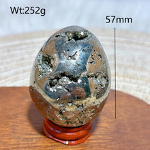 Load image into Gallery viewer, Natural Pyrite Geode Druzy Egg Polished High Quality Mineral Specimen